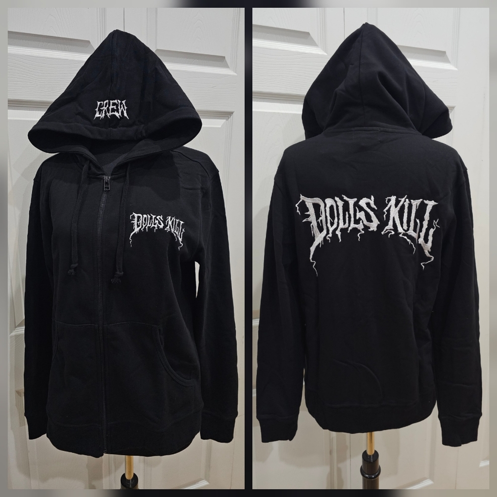 Dolls Kill Logo Current Mood Crew Zip Up Hoodie Robe Mega Tote Hat Merch S - Picture 3 of 14